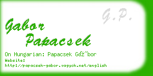 gabor papacsek business card